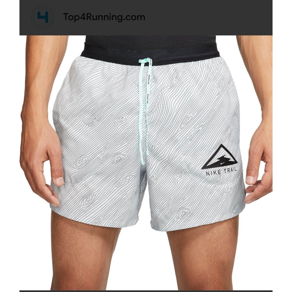 Nike Flex Stride Trail Running Shorts Medium Mens Athletic White Grey